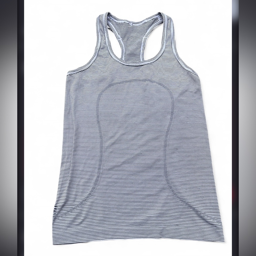 Lululemon Striped Racerback Tank Top - Black/White